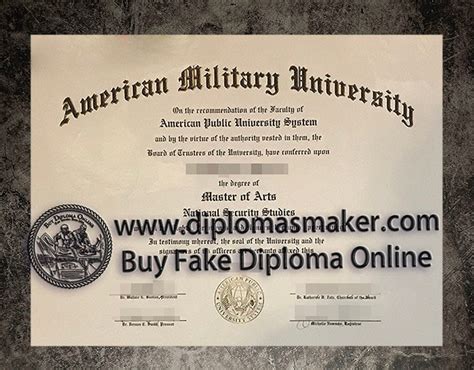 Who can provide the fake American Military University degree