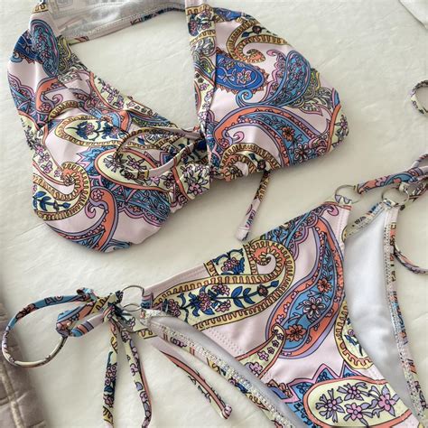 Sorelle Paisley Print Bikini Set Size Small Brand Depop
