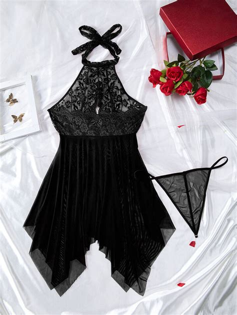 Women S Sexy Lingerie Babydoll Sleepwear Underwear Lace Nightwear Dress G String EBay