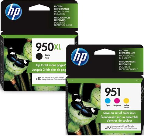 Hp 950xl 951 Ink Cartridges Assorted Colors 4 Pack