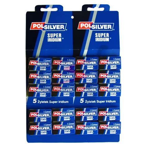Polsilver Super Iridium Double Edge Blades 100 Bulk Pack