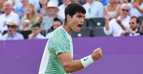 ATP Queen s Carlos Alcaraz après sa victoire au premier tour