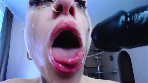 Buzzcut Babe Solo Sloppy Deep Throat