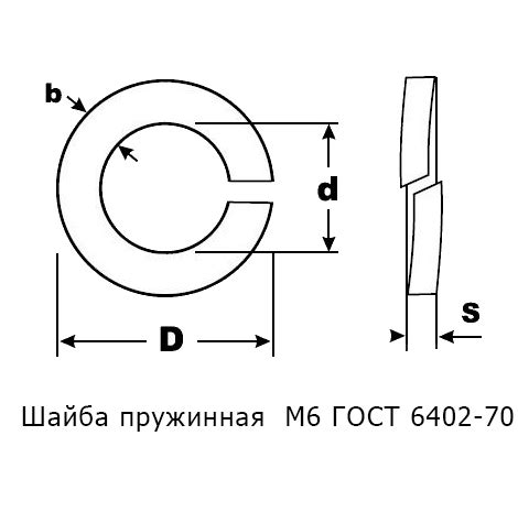 Шайба гровер М6 ГОСТ 6402-70 цена за кг - Купить в Волгограде