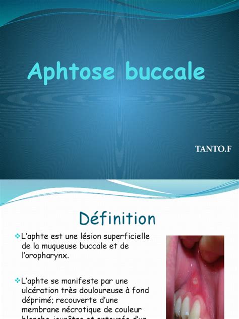 Aphte Pdf Médecine Maladies Et Troubles