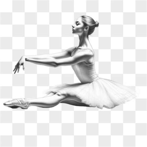 Descarga Bailarina Practicando Movimiento De Ballet Bocetos En Línea