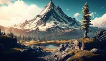 beautiful morning landscape  mountain wallpaper wallpaper generated