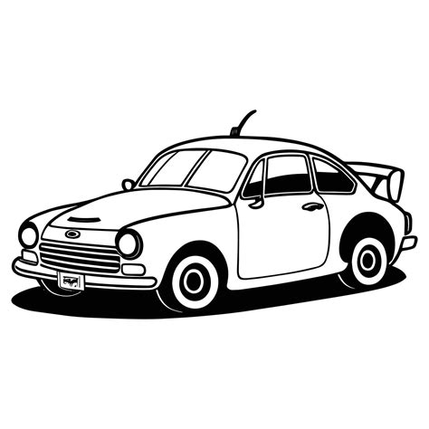 This is s a vector car clipart, car vector silhouette, a black and ...