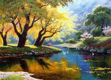 Картинки по запросу красивые пейзажи природы | Landscape paintings ...