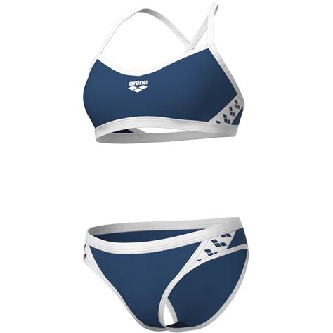 Arena Bikini Femme Performance Icons Solid Cross Back Royal White Bike
