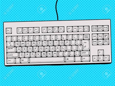 Drawing Of Computer Keyboard Np