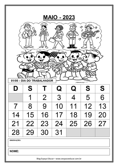 Calendários 2023 Para O Ano Todo Blog Espaço Educar