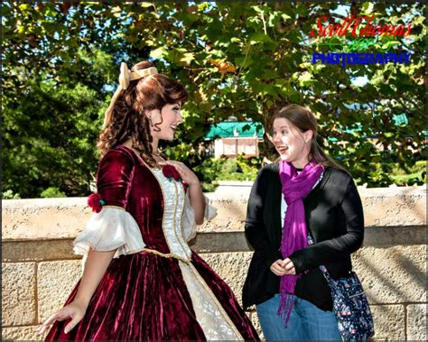 Disney Pic Of The Week Meeting Belle At Christmas Time In Epcot