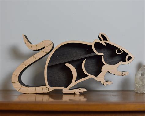 Made To Order Rat Wood Carving And Crystal Shelf — J Drew Fabrication