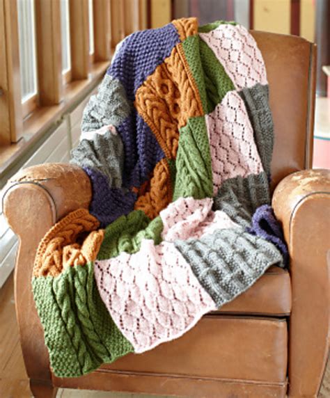 Ravelry: Patchwork Sampler Throw #L0603 pattern by Lion Brand Yarn