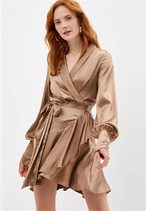 Платье Rich Naked Sylvia mini dress цвет коричневый MP XW FEU купить в интернет