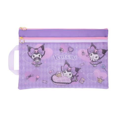 kuromi  double zipper fabric document bag manis  shop