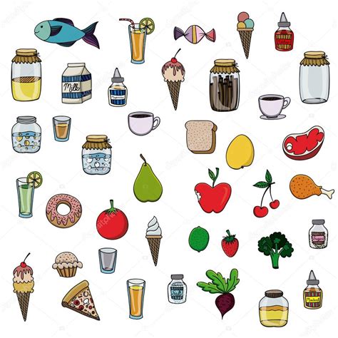 Food Drawing Stock Illustration By Grgroupstock