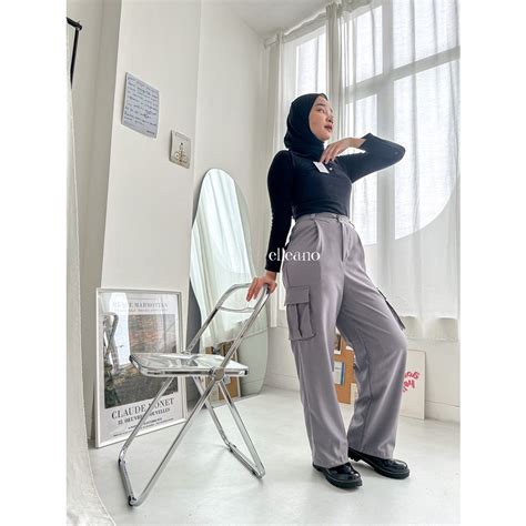 Jual Camile Pants Cargo Pants Kulot Cargo Celana Panjang Wanita