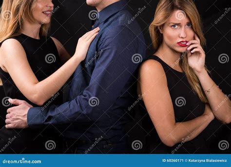 Man Choosing Other Blonde Woman Stock Image Image Of Betrayal