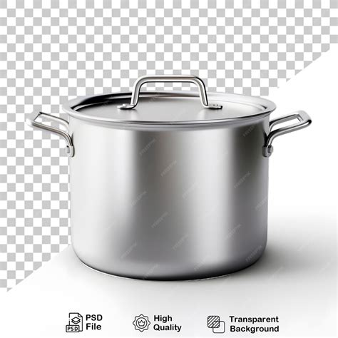 Металлический горшок для приготовления пищи, изолированный на ...