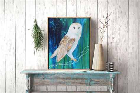 Barn Owl Painting Barn Owl Art Barn Owl Print Barn Owl Owl - Etsy