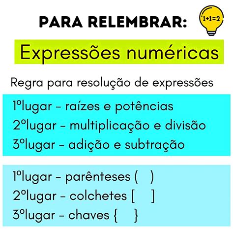 Ordem De Resolução Das Expressões Numéricas - 7