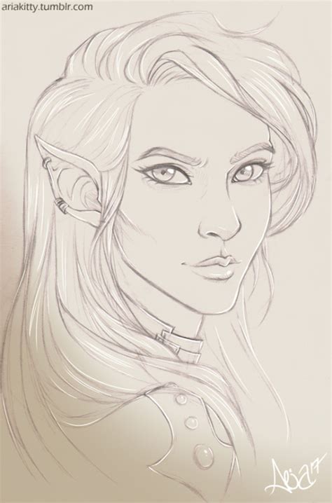 Female Elf Drawing at GetDrawings | Free download