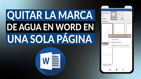 C Mo Quitar La Marca De Agua En Word En Una Sola P Gina F Cilmente