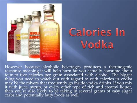 PPT - How many calories in vodka PowerPoint Presentation, free download ...
