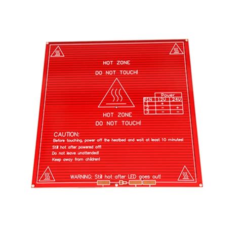 214mmx214mm Upgraded MK2B Heated Bed PCB Heatbed Dual 12V 24V Red MK2 B Hot HotBed For 3D
