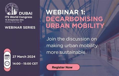 Official webinar series launched in run-up to ITS World Congress in