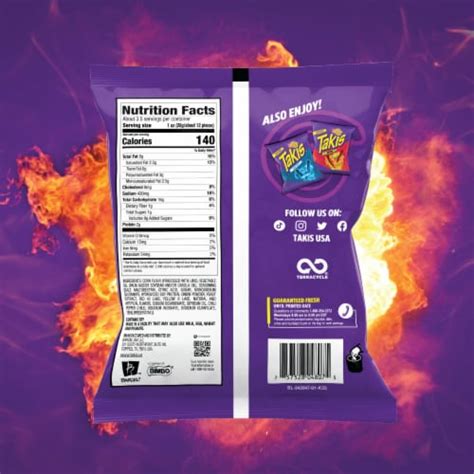 Takis Fuego Hot Chili Pepper & Lime Rolled Tortilla Chips, 3.25 oz ...