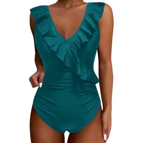 Bikini Top Women S Summer Fashion Suspender Waist Hollow One Swimsuit Solid Color Sexy Bikini