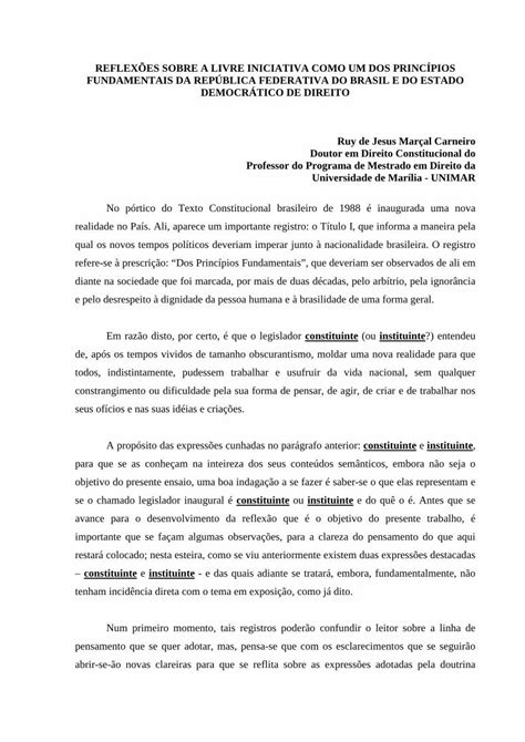 Pdf Fundamentais Da RepÚblica Federativa Do Brasil E Do Estado · Ainda Os Direitos E As