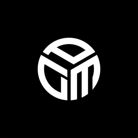 pdm letter logo design  black background pdm creative initials