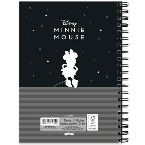 Caderno Universitário Capa Dura 1x1 80 Folhas Disney Minnie Pb