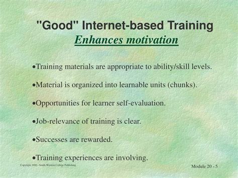 PPT - Components of Internet-based Training: The Basics PowerPoint ...