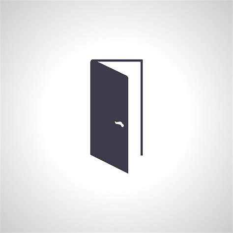 Icono De Puerta Abierta Vector Premium