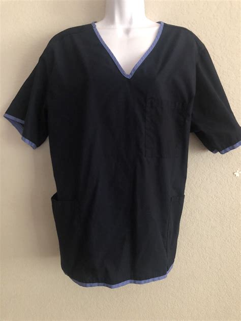 Natural Uniforms True Navy Blue Scrub Set Top And Pants Gem