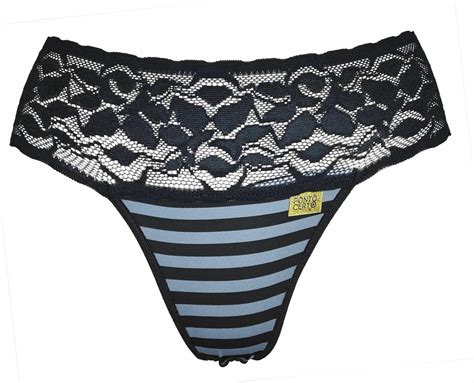 Comprar Calcinha Ponto Certo Lingerie Fernanda Microfibra Listrada Renda Ponto Certo Lingerie