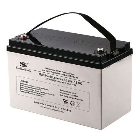 Тяговый аккумулятор SunStonePower ML 100Ач 12В AGM - БайкалТесла