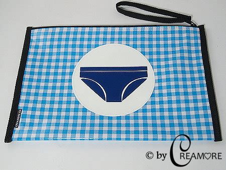 Bikini Bäg Wachstuch kariert Creamore