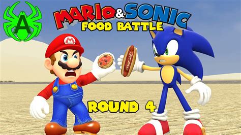 Mario Vs Sonic Food Battle Round Youtube