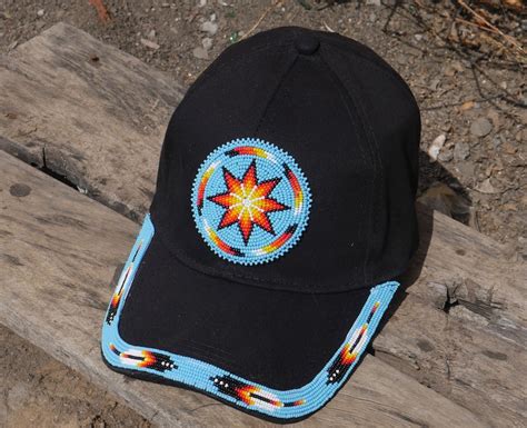 Native American Beaded Cap Beaded Baseball Cap Beaded Hat Beaded ...