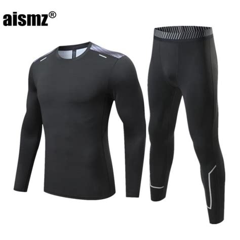 Ensemble de lingerie sous vêtements thermiques pour hommes et garçons Leggings de Fitness