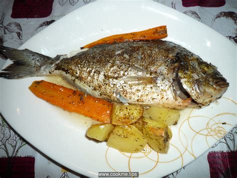 Baked Gilthead Sea Bream With Vegetables Tsipoura Plaki Recipe In