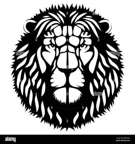 Lion Head Silhouette Stock Vector Images Alamy