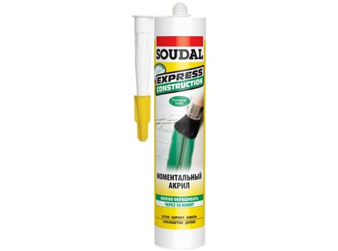Моментальный акриловый герметик Soudal Express Construction 280 мл ...