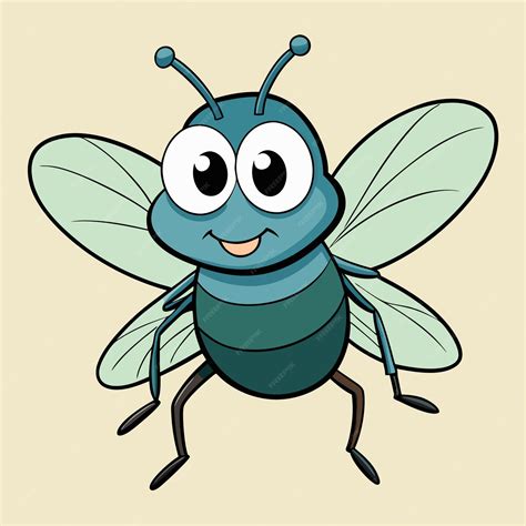 Cute Cartoon Fly Character | Premium AI-generated vector